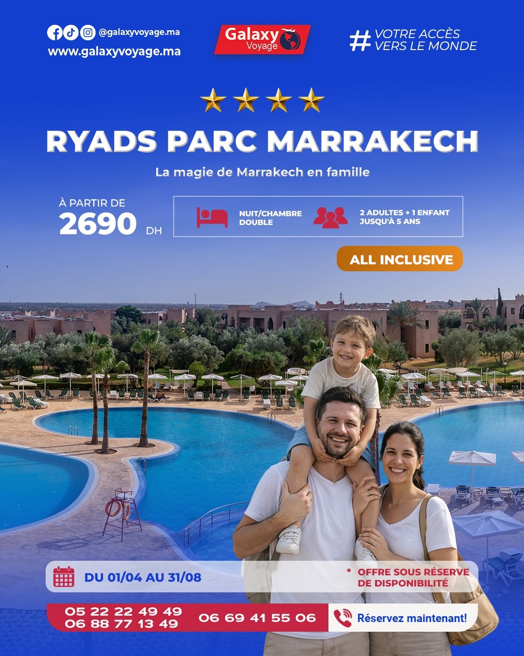 Séjour All Inclusive au Ryads Parc Marrakech avec Galaxy Voyage Casablanca
