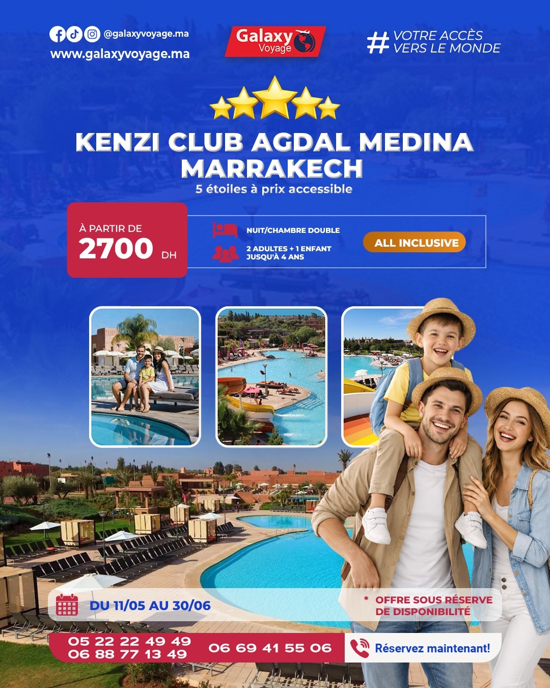 Séjour Luxe All Inclusive au Kenzi Club Agdal 5★ Marrakech avec Galaxy Voyage Casablanca